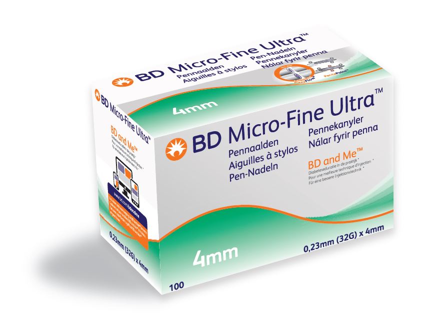 bd micro-fine ultra (32g) 4 mm 100 pieces